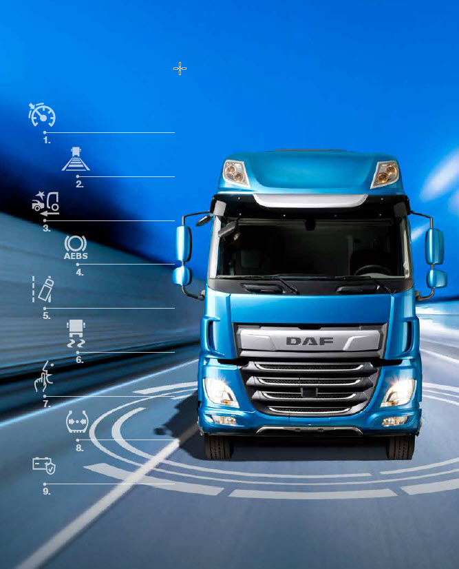 DAF CF safety and comfort systems